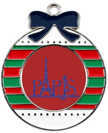 Frankreich Paris Weihnachtsschmuck Christbaumschmuck Weihnachten Dekorativer Anhänger Rund