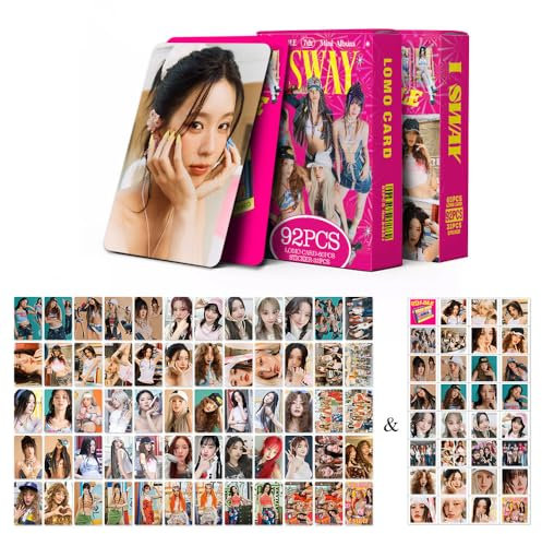 ELEFAD 92 Stück (G) I-DLE Photocards (G) I-DLE I Sway Neues Album 60 Karten 32 Sticker Mini Poster Sammlung für Fans