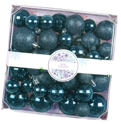 Colcolo 44x Palline di Natale Ornamenti Albero di Natale Decorazione Palline di Natale Decorazioni Natalizie per Festa Giardino Matrimonio Bomboniere, Verde Scuro