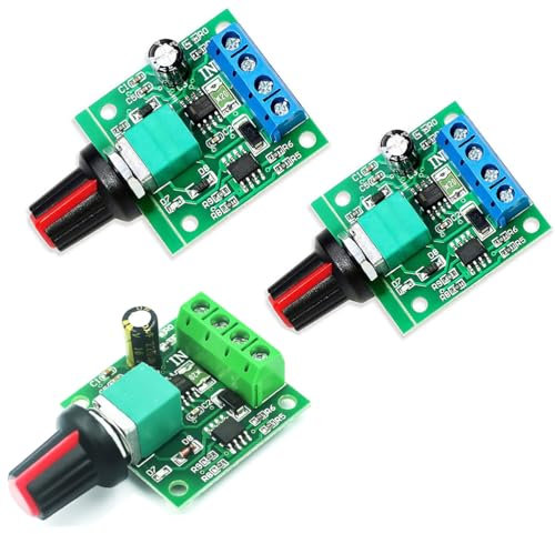 JchEnye 3 Stück Potentiometer PWM Low Voltage Motor Speed Controller, DC Motor Speed Controller 1.8V 3V 5V 6V 12V 2A Speed Switch Adjustable Driver Switch für Speed Controller