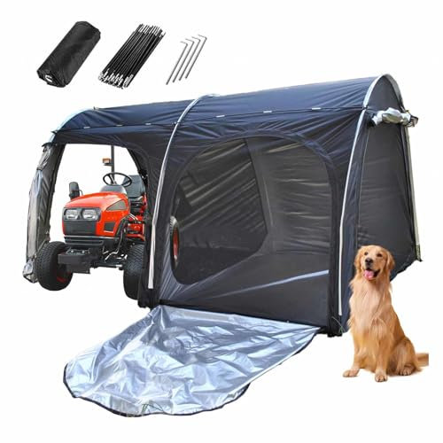 HUNTFF Bike Storage Large 2-in-1 Motorcycle Shed with Double Doors for 5-7 Bikes Portable Storage Sheds Bicycle Tent