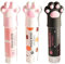 3PCS Kawaii Stationery,Cute Glue Sticks, Cat Claw Shaped 3.9x0.8 Inch Solids Glue Sticks for School Quick Stick Coloured Glue Sticks, Non Toxic Kawaii Stationery for Kids