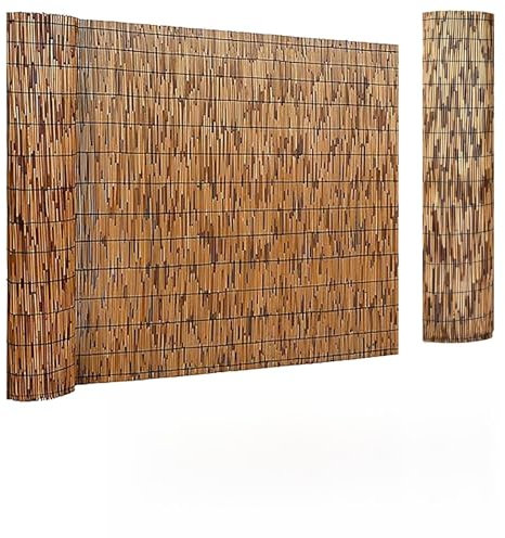 Rouleau De Clôture En Roseau Naturel 60 80 80 100 120 120 140 150cm Haut Clôture D'intimité Tapis De Clôture Protection Solaire Clôtures Décoratives Palissade Jardin Exterieur Pour Terrasse Balcon