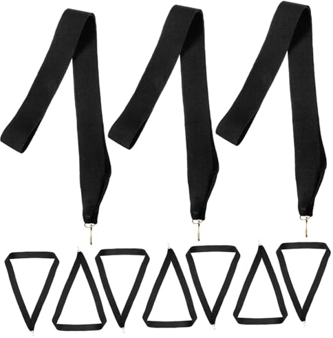 Lanière pour Récompense de Compétition Sportive, 10pcs Polyester Noir | Facile à Mettre Retirer, Suspend la Récompense en Sécurité, pour Compétitions et Rencontres Sportives