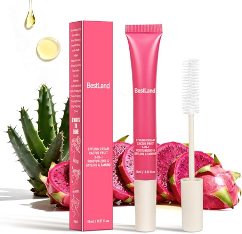Cactus Fruit 3-in-1 Hair Styling Gel & Taming Wand – Smooth Flyaways, Define & Styling Cream, Lightweight Non-Sticky Formula for Sleek, Nourished Hair (# 1PCS)