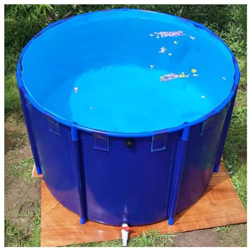 Generico Piscina Fuori Terra Pieghevole di Grandi Dimensioni e Resistente, Alta 3,5 Metri (11,5 Piedi) – Laghetto per Pesci e Serbatoio di irrigazione in Tela Rinforzata con Struttura Circolare per l