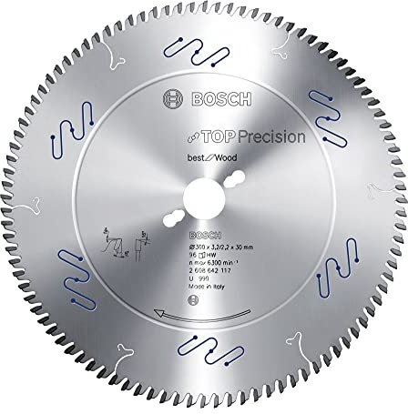 BOSCH Kreissägeblatt Top Precision Best für Wood, 450 x 30 x 4,4 mm, 66, 2608642124