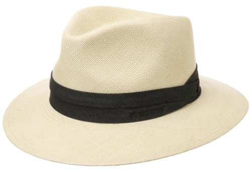 Stetson Jefferson Sombrero Traveller Panama Proteccion UV Banda Denim Hombre Primavera Verano