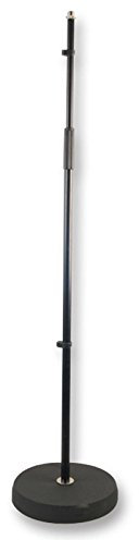 Pulse Straight Mic Stand with Round Base Black