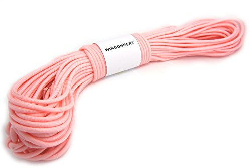 WINGONEER Fluoreszierendes Fallschirmschnur Paracord, mit 7 Strängen, 550 lbs, 100 ft - rosa