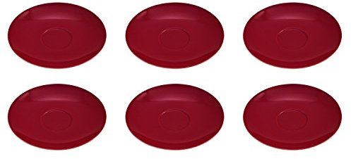 Flirt by R&B Kaffeeuntere / Unterteller 'Doppio', Ø 16cm, rot, 6-teilig (1 Set)