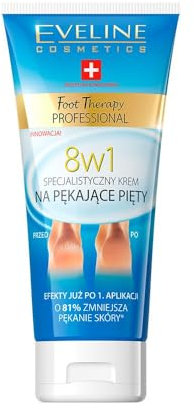 Eveline Cosmetics - Fußcreme Professional 8 in 1, Fusscreme Rissige Fersen, Fusspflege Creme, Fortschrittliche Schweizer Formel 100ml, Fusscreme Sehr Trockene Füsse Hornhaut