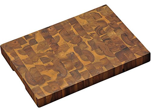 KESPER | Profi-Schneidbrett, Material: Akazienholz (Stirnholz), Maße: 42 x 30 x 4 cm, Farbe: Braun, Natur | 28151