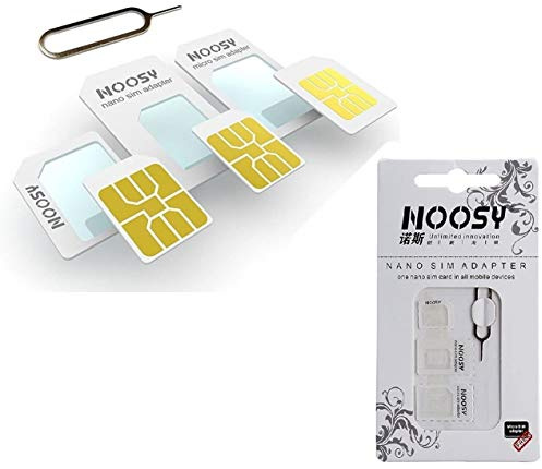 Original Noosy® Nano SIM und Micro SIM Adapter – Komplett 3er-Set für alle Smartphones, Handymodelle und Tablet + inkl. Simnadel Eject Pin
