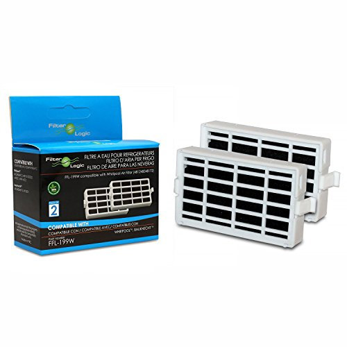 FilterLogic | Pacco da 2 - Filtro antibatterico compatibile con Whirlpool, Indesit, KitchenAid, Hotpoint frigorifero - sostituito Microban ANT001, ANT-001, ANTF-MIC Sistema di protezione aria