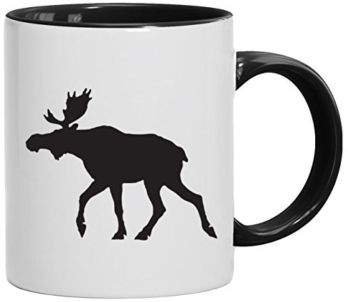 Geschenkidee Norwegen Schweden Fan Kaffeetasse 2-farbige ELCH, Größe: onesize,weiß/schwarz