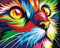 Malen Nach Zahlen für Erwachsene Kinder, Komking DIY Set Erwachsene Acrylgemälde von Zahlen auf Leinwand ohne Rahmen, Art Craft Geschenk für Home Decor, Bunte Katze 16x20inch
