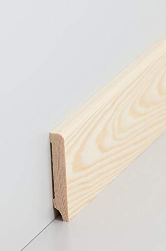 Zeven 320.1060.0 - Battiscopa in legno di pino grezzo, 60 x 10 mm