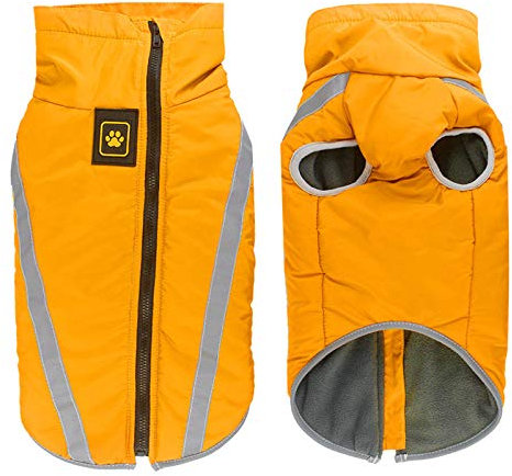 Idepet Wasserdichter Hundemantel Winter Warme Jacke, Winddichte Haustierkleidung Hundejacke Outfit für kleine mittelgroße Hunde mit Geschirrloch XL-6XL