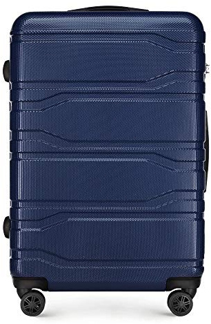 WITTCHEN Koffer – Großer | hartschalen, Material: polycarbonat | hochwertiger und Stabiler | Marineblau | 77x51x28 cm