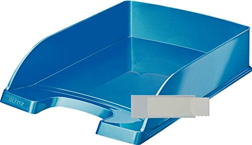 Leitz Briefkorb Wow A4 (10 - Pack + 20 Schildchen, Blau)