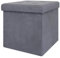 NAWA Home & Work - Quadratischer Sitzsack mit Deckel | Kunstleder | 40 Liter Stauraum | Bequem & Robust | Ideal für Wohnzimmer, Schlafzimmer, Home-Office | Faltbar, Dunkelgrau