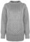 Generation Fashion New Ladies Women Aran Knit Long Sleeve Crew Neck Knitted Cable Jumper Sweater Pullover Top 8-30 (Regular, Grey, S-M)