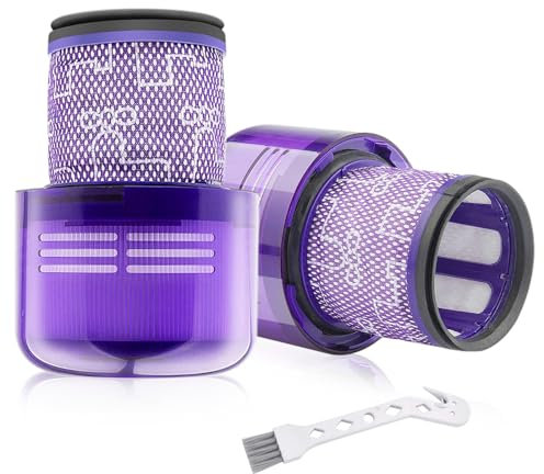 Filtro V11 V15 per Dyson V11 V15 SV14 SV17 SV22 Absolute Animal Detect Extra Pro Torque Drive, Chonphan Filtro di Ricambio Lavabile V11 con Spazzola di Pulizia, Sostituisce # DY-970013-02 (2 pezzi)