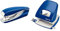 Leitz 55020035 Büroheftgerät NeXXt, Metall, 30 Blatt, blau & NeXXt Bürolocher, 30 Blatt, Anschlagschiene mit Formatangaben, Metall, Blau, 50080035