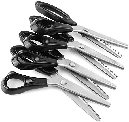 Nähschere, Stoffschere Professionelle Handschneiderei, Bastelschere im Zick-Zack-Schnitt Nähschere 3 4 5 7mm(4mm)