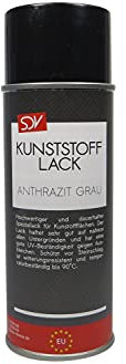 SDV Chemie Kunststofflack Spray anthrazit grau matt 3x 400ml Stoßstangenlack Kunststoff Farbe