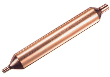 sourcing map Filtre de réfrigérateur en cuivre pour sèche-linge 18,5 x 129 mm avec 2 extrémités de diamètre intérieur 2,2 x 6,2 mm