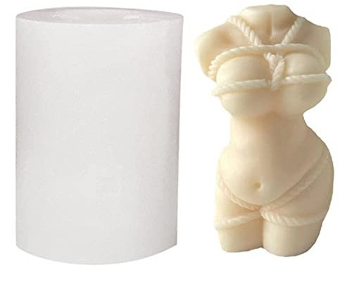 TROYSINC Kerzenform Silikon Frau DIY Silikon Gießformen 3D Silikon Kerzenform 3D Frauen Körper Nackte Form,DIY KöRper Kerze Silikonform Dekor Kunst Handwerk (A)