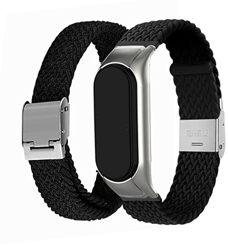 Nylon Armband Kompatibel mit Xiaomi Mi Band 5 / Mi Band 6 Armband Für Herren Damen Sport Stoff Ersatzband mit Schnalle Verstellbare Uhrenarmband Für Xiaomi Mi Band 5 / Mi Band 6