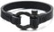 COOLSTEELANDBEYOND Nero Vite Ancoraggio Grillo Braccialetto, Uomo Donna Bracciali Avvolgere Nero Cuoio, Nautico Fascia di Polso
