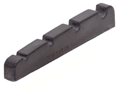 GRAPHTECH Schwarze Tusq XL-Mutter – 4 Saiten, Flache Unterseite, Bass