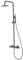 MICE - Columna de ducha con monomando integrado de acero inoxidable - rociador extraplano - Griferia baño color Black Gun Metal