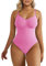 SHAPERX Bodysuit Figurenformend Damen Body Shaper Bauchweg Sculpting Shapewear Tanga Ganzkörper Formende Bodys Verstellbarer Schultergurt, UK-SZ5215-Pink-2XL/3XL