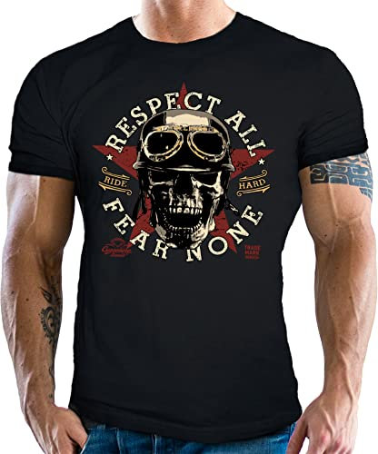 Gasoline Bandit Original Hot Rod Rockabilly Biker T-Shirt: Respect All