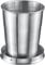 Westmark Gobelet Revivo - Tasse de camping pratique en plein air, idéale pour les boissons chaudes et froides, gobelet pliable avec crochet de fixation - 150 ml, acier inoxydable, inoxydable