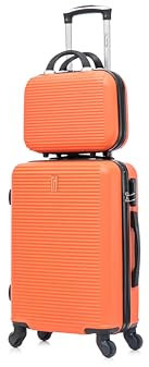 CELIMS - Valigia Bagaglio a Mano con Beauty Case da Viaggio 30cm Arancione Approvata da oltre 100 compagnie aeree | Leggera e Rigida | Trolley Bagaglio a Mano 55x40x20 | Bagaglio a Mano