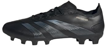 adidas Predator League Football Boots Multiground, Scarpe da Calcio Unisex-Adulto, Core Black/Carbon/Gold Metallic, 43 1/3 EU