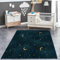 Kurzflor Teppich 3D Sternenhimmel, Sterne Teppich Matten rutschfeste FußMatte Märchen, Traum Muster Kinder Spielteppiche FüR Schlafzimmer Flur Wohnzimmer Boden Teppich 160x230 cm