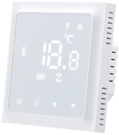 Wengart Termostato WiFi WG611, Modo Calor y Frío AC230V Max3A 2.4GHz Tuya App para Calefacción por Suelo Radiante, Compatible con Alexa Echo/Google Home