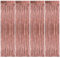 Feibmir 4 Stück Metallische Lametta Vorhänge,Glitzer Vorhang Deko,Folie Fringe Hintergrund Dekorative,für Geburtstagsfeier Baby Shower Hochzeit Weihnachten Dekorationen Roségold
