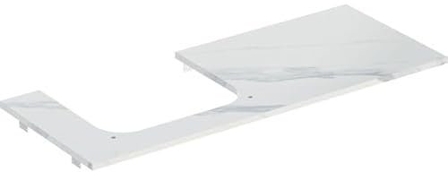 Geberit ONE Waschtischplatte, Ausschnitt Links, für Aufsatzwaschtisch, Steinzeug, 120x2x47cm, 505.135.00.; Farbe: Marmoroptik Weiss/matt