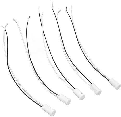 5 Stück G4-LED-Lampenfassung, G4-LED-Glühbirnenfassung Mit Draht, G4-Keramik-Lampenfassung Für Halogenlampen, Beleuchtung, Heimwerkerhandwerk, Physik, LED-Lampenfassung