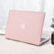 Vozehui Compatible with MacBook Pro 13 inch Case M2 2023,2022,2021-2016 A2338 M1 A2251 A2289 A2159 A1989 A1708 A1706,Elegant Leather Plastic Hard Case Transparent Keyboard Cover,Pink Tartan PVC