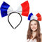 France Bandeau avec Noeud Cadeau de Drapeau Français Bleu Blanc Rouge pour Fête - Fans de Football Français, Femmes, Filles