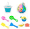 sanvpwsan 8 PCS Beach Toy, Sand Pit Toys with Collapsible Foldable Scrunch Bucket and Spade Beach Set for Kids Toddlers Boys Girls pool & beach toys
